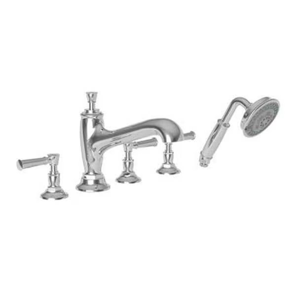 Tub Faucet with Hand Shower, Antique Brass, Deck, Newport Brass, Mfr#: 3-2917/06